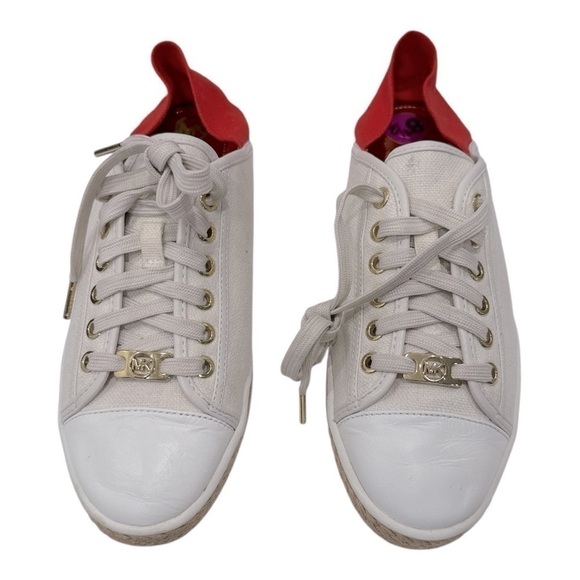 Michael Kors
Lace Up Sneakers - Kristy Slide Cream Red size 8.5 M - Picture 10 of 11